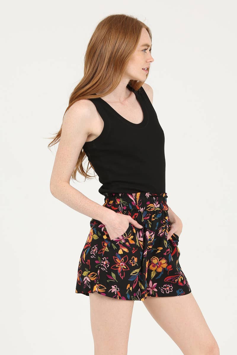 Printed Shorts with Elastic Waist