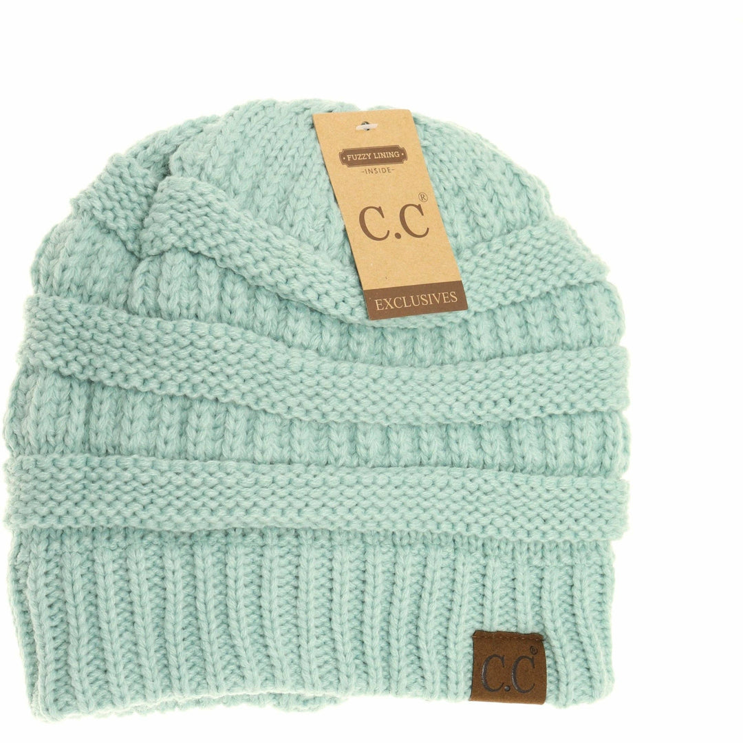 C.C Beanie Fuzzy Lined Cc Beanie Hat25