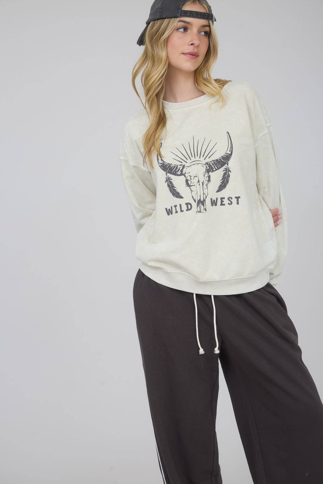 Wild West Graphic Top Oatmeal 4