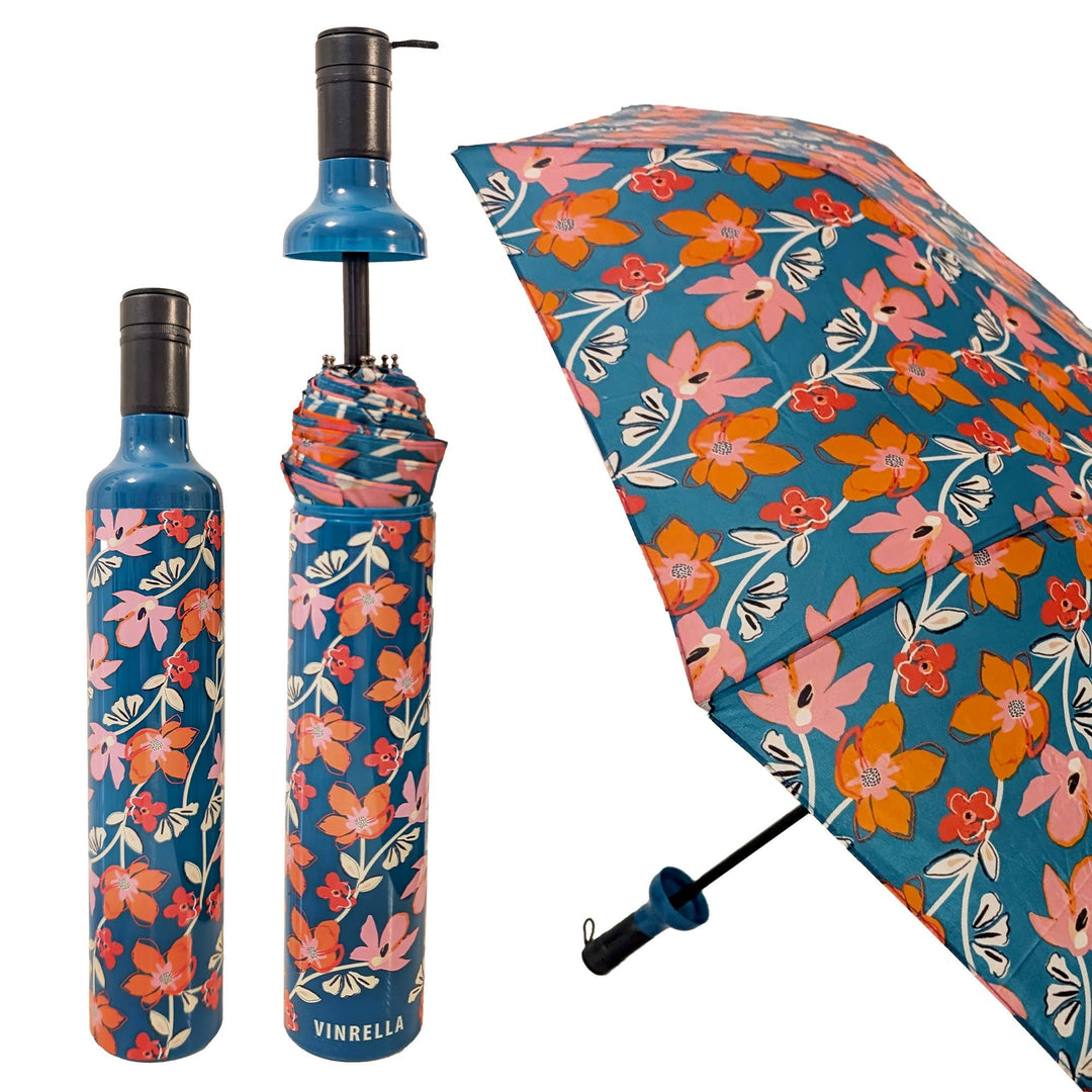 Vinrella - Teal Tango Umbrella in a Bottle