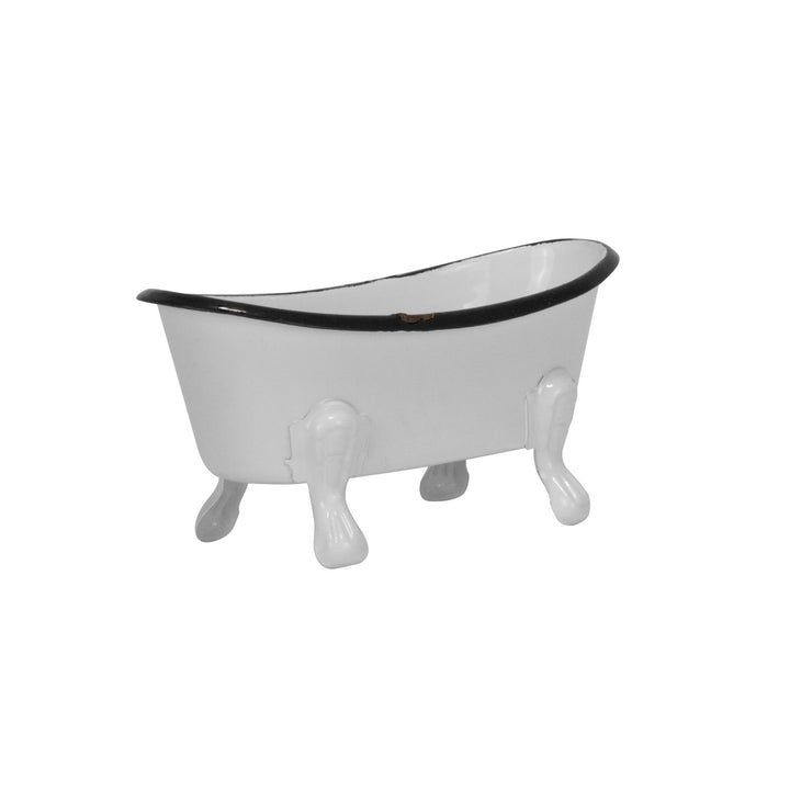 White Enamel Bathtub Soap Dish
