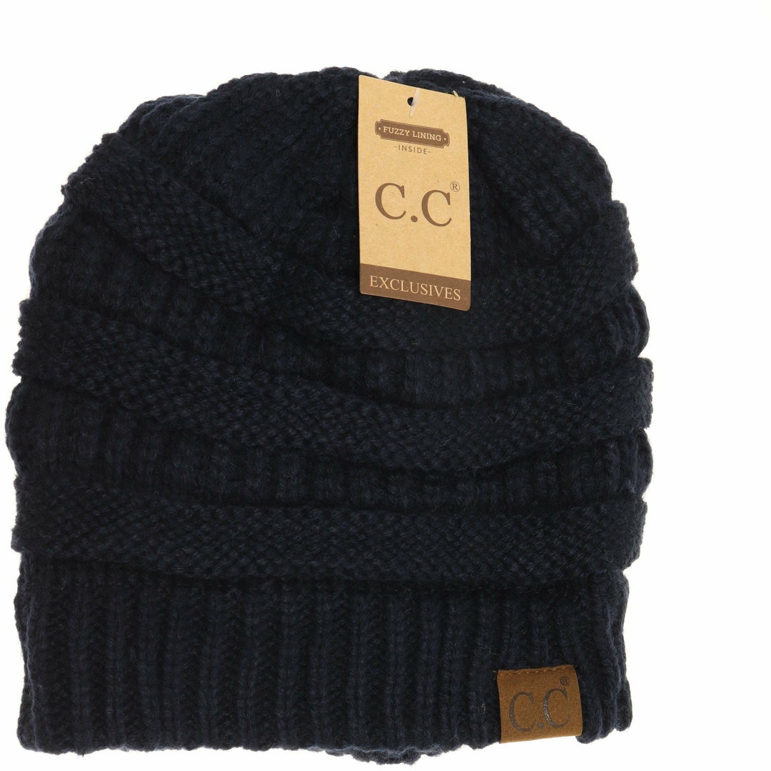 C.C Beanie Fuzzy Lined Cc Beanie Hat25