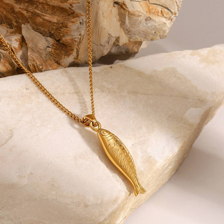 18K Gold Fish Necklace – Tarnish-Free Stainless Steel | JOSSLYN 1