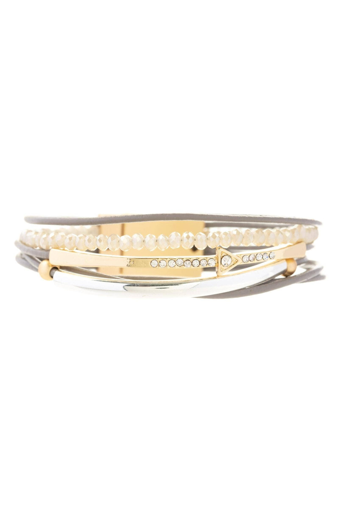 SAACHI - Leather Golden Arrow Bracelet