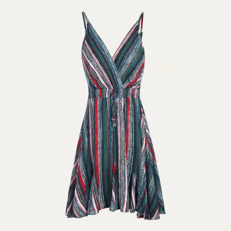 Breezy Striped Sleeveless Mini Dress