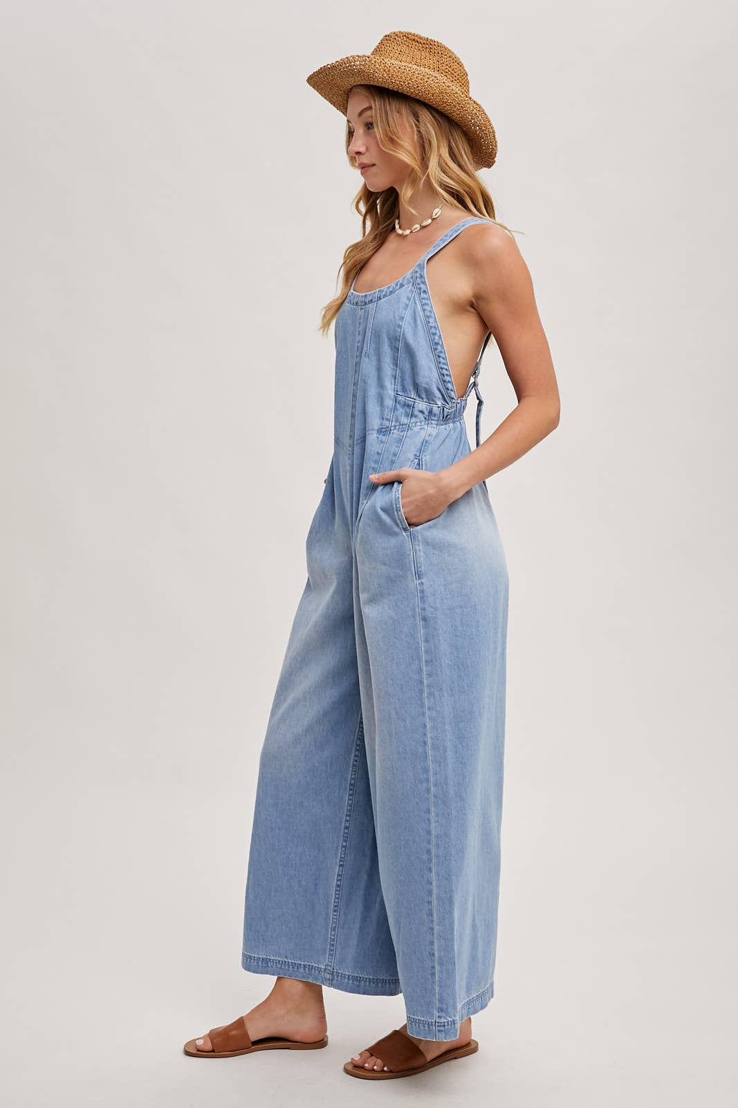 Bluivy Denim Overall Jumpsuit Light Wash 6