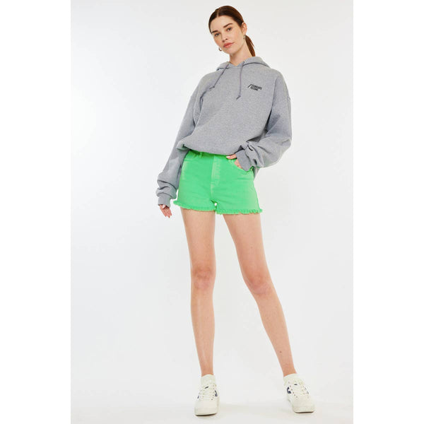 Kan Can Neon Green Jean Shorts