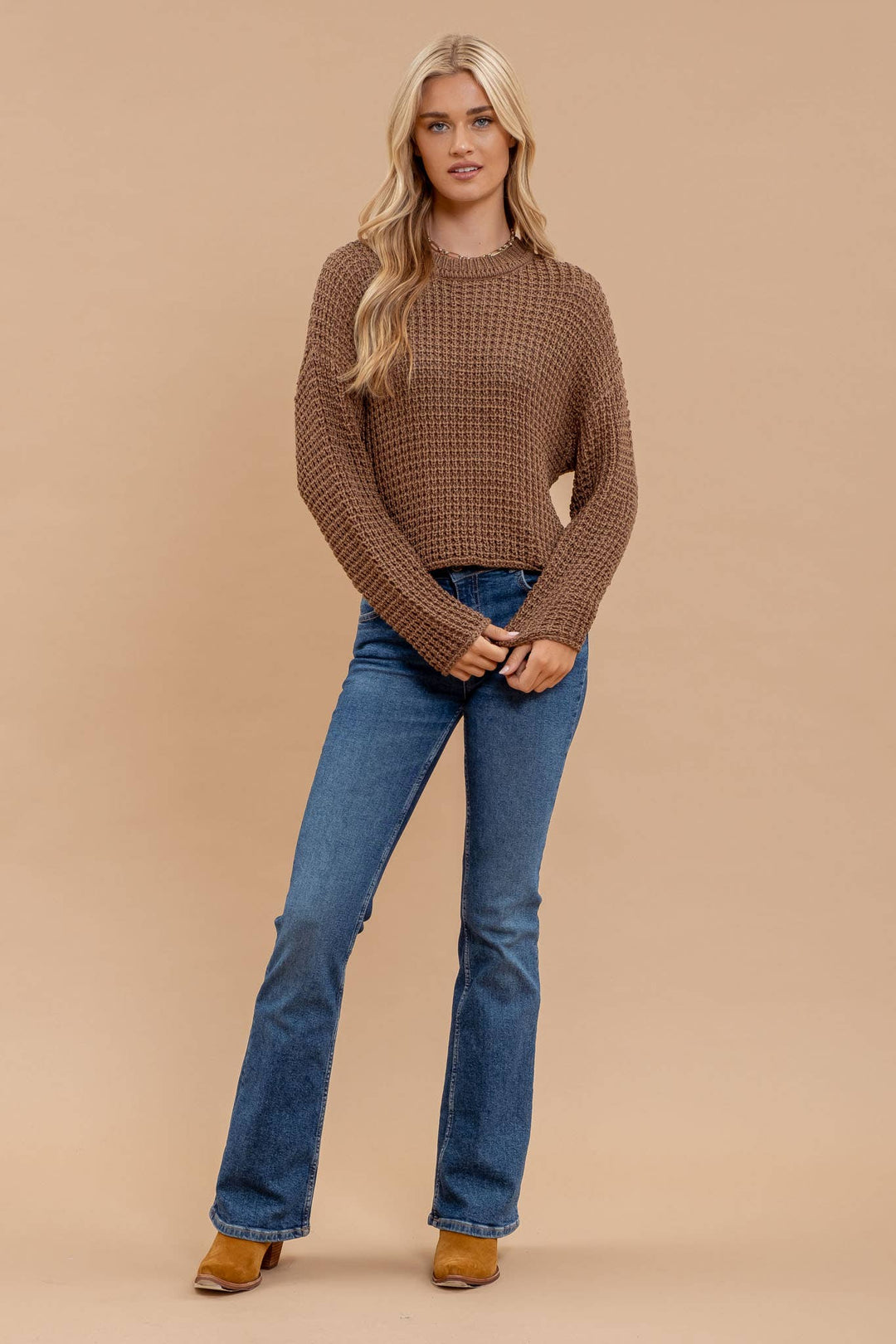 Blu Pepper Sheer Knit Sweater