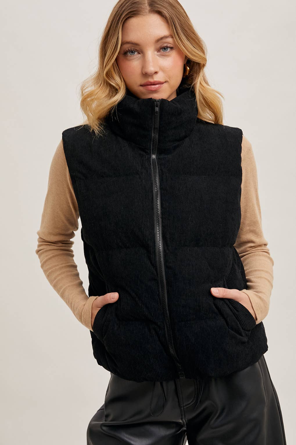 Bluivy Corduroy Quilted Puffer Vest