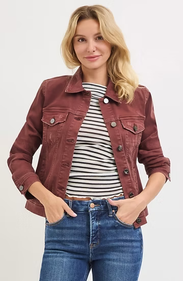 Vintage Washed Choco Brown Jacket 