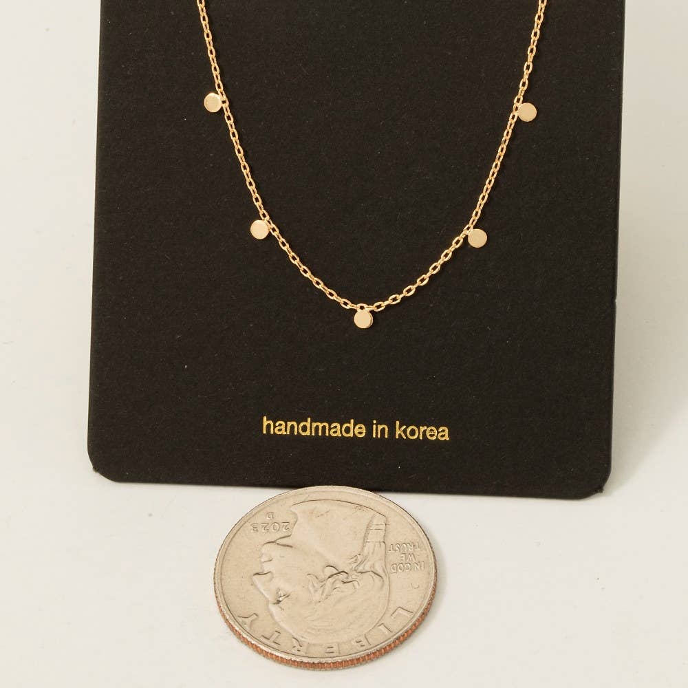 Mini Disc Drop Necklace