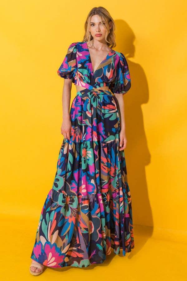 Printed Woven Maxi Dress - Shop Emma's 