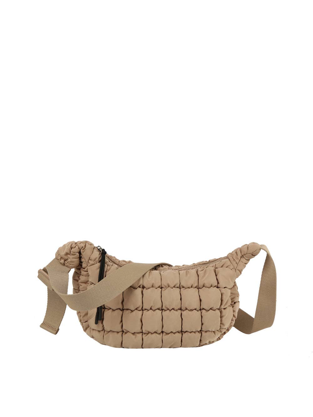 Puffy Quilted Sling Bag oatmeal