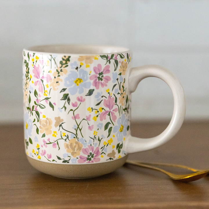 Sweet Water Decor - Floral Stoneware Coffee Mug  2