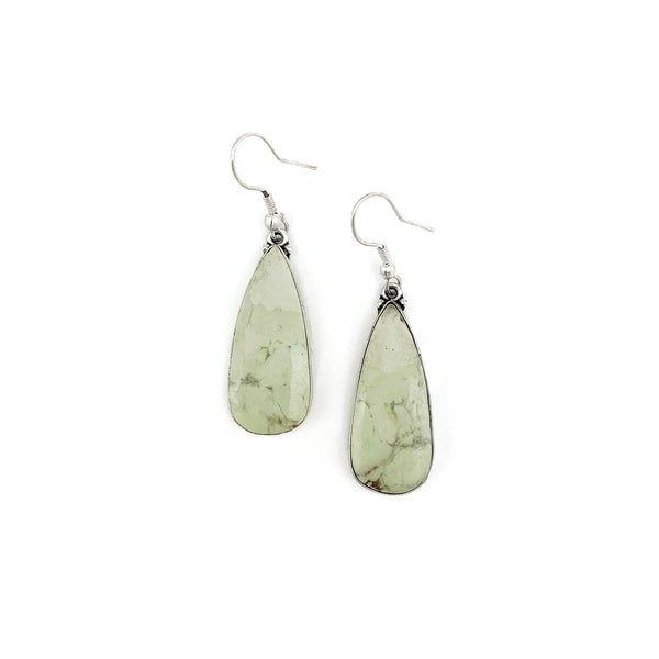 Kashi Semiprecious Stone Earrings - Lemon Chrysoprase