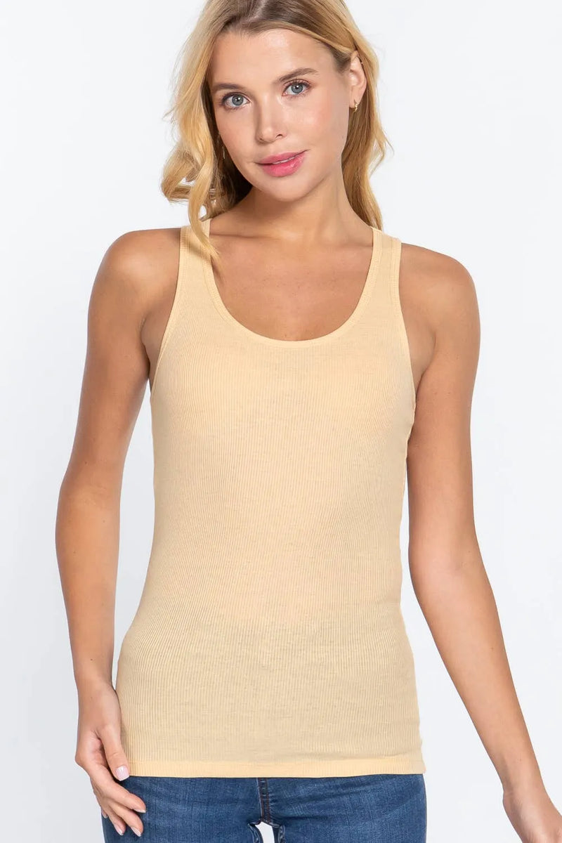 Racerback Rib Tank Top