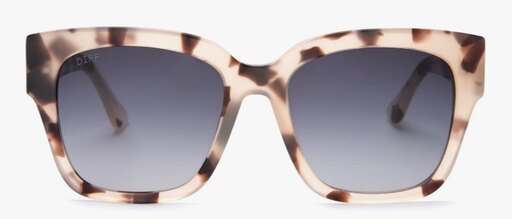 DIFF Bella II Oversized Sunglasses for Women UV400 Protection Cream Tortoise + Grey Gradient 1
