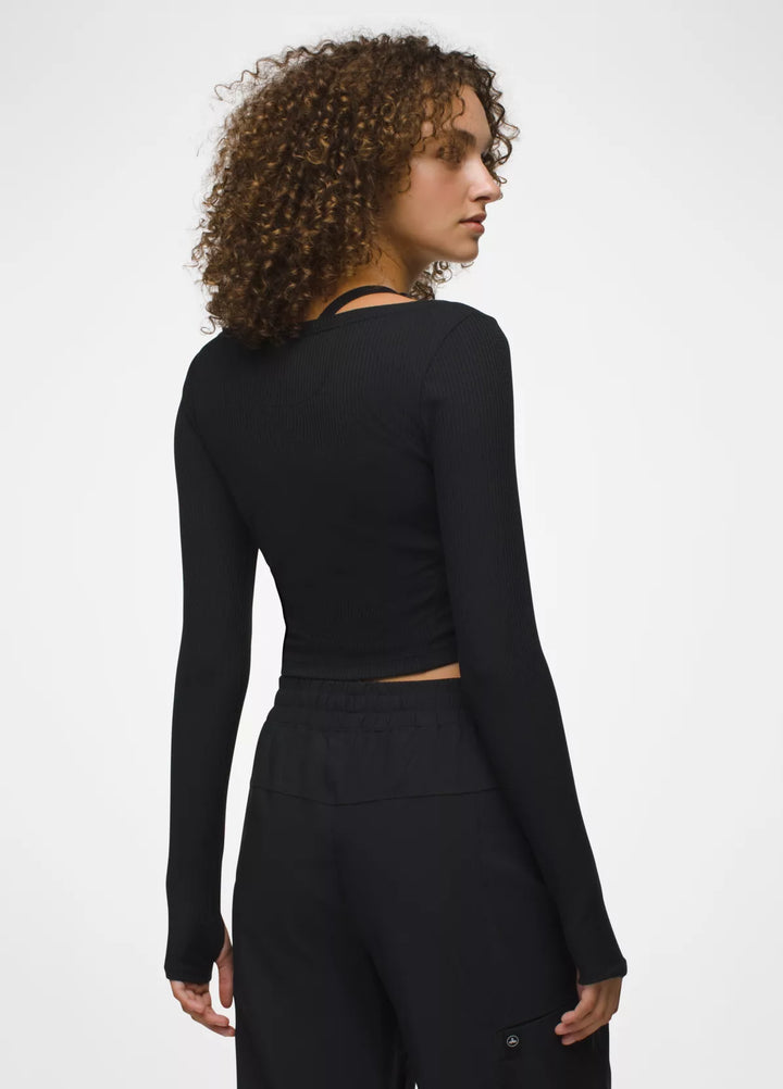 PrAna Women’s Send Off Long Sleeve Tee Black