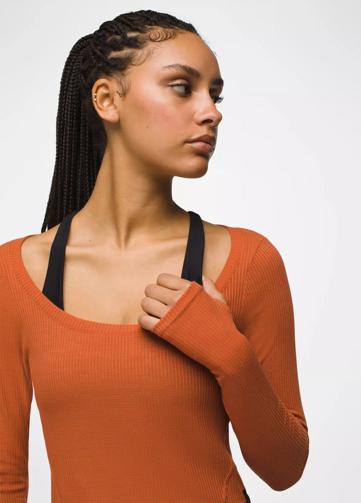 PrAna Women’s Send Off Long Sleeve Tee Terracotta