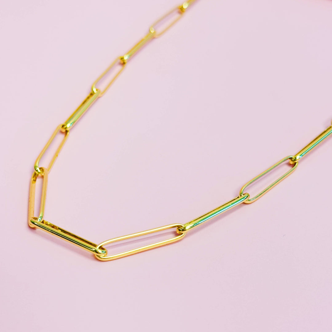 Ellison+Young - Perfect Clip Link Chain Necklace gold