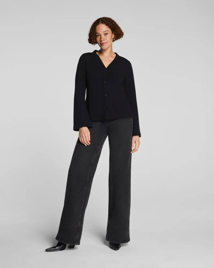 Spanx AirEssentials French Rib Cardigan - Black 1