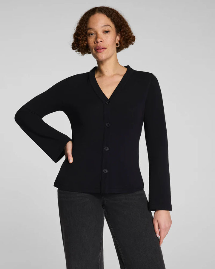 Spanx AirEssentials French Rib Cardigan - Black 3