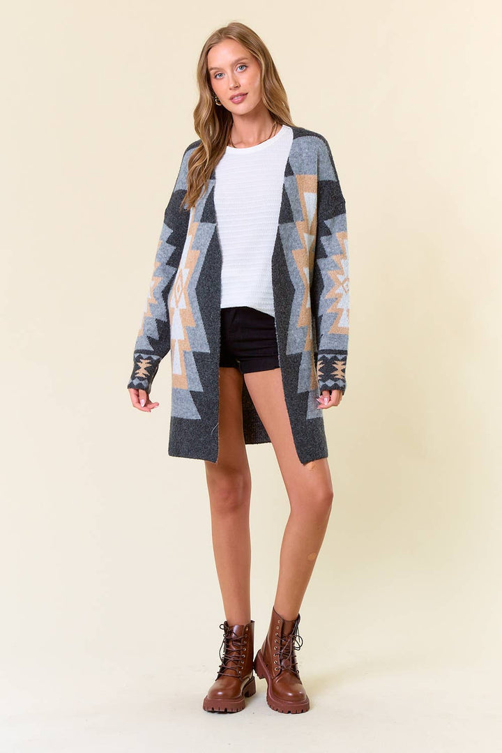 Doe and Rae - Azetc Sweater Cardigan5