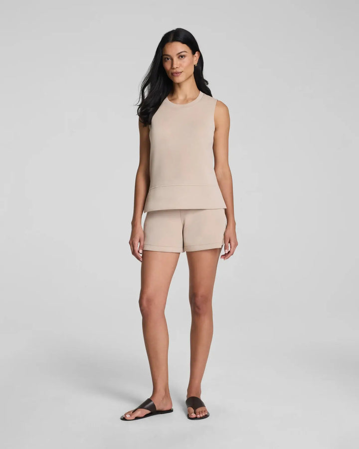SPANX AirEssentials® Crew Neck Tank in Dune full body