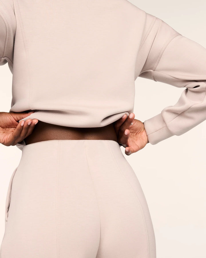 SPANX AirEssentials® Long Sleeve Shawl Collar Jumpsuit - Mushroom 4