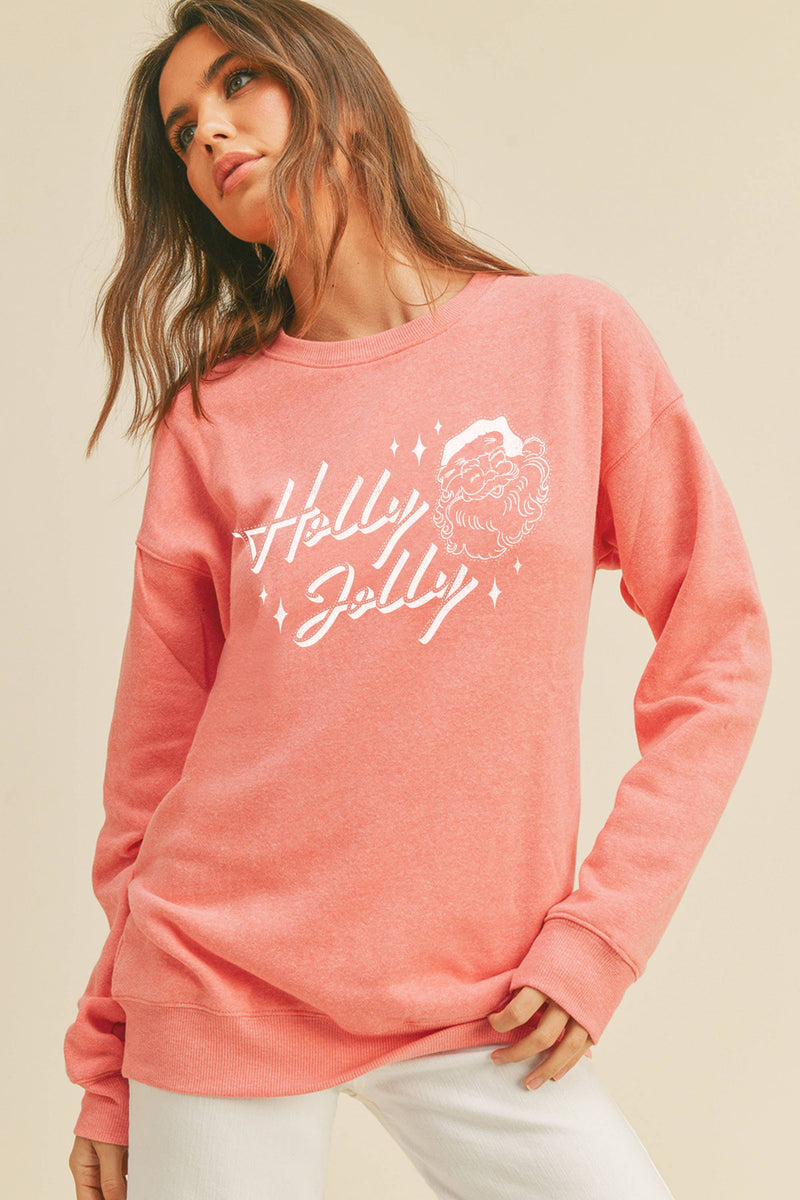 Holly Jolly Santa Graphic Sweatshirt