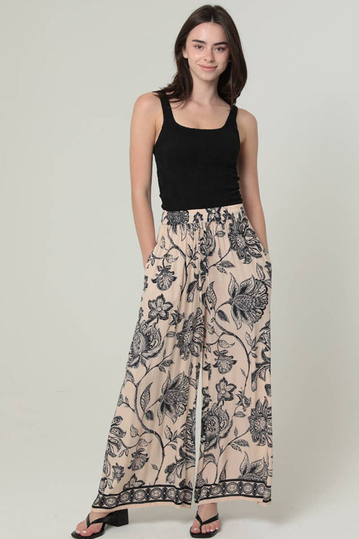 Angie Printed Wide Leg Pants