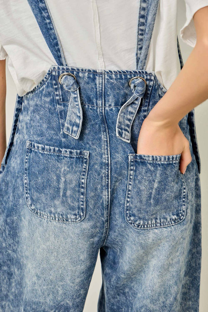 Mystree Washed Blue Denim Overalls 5