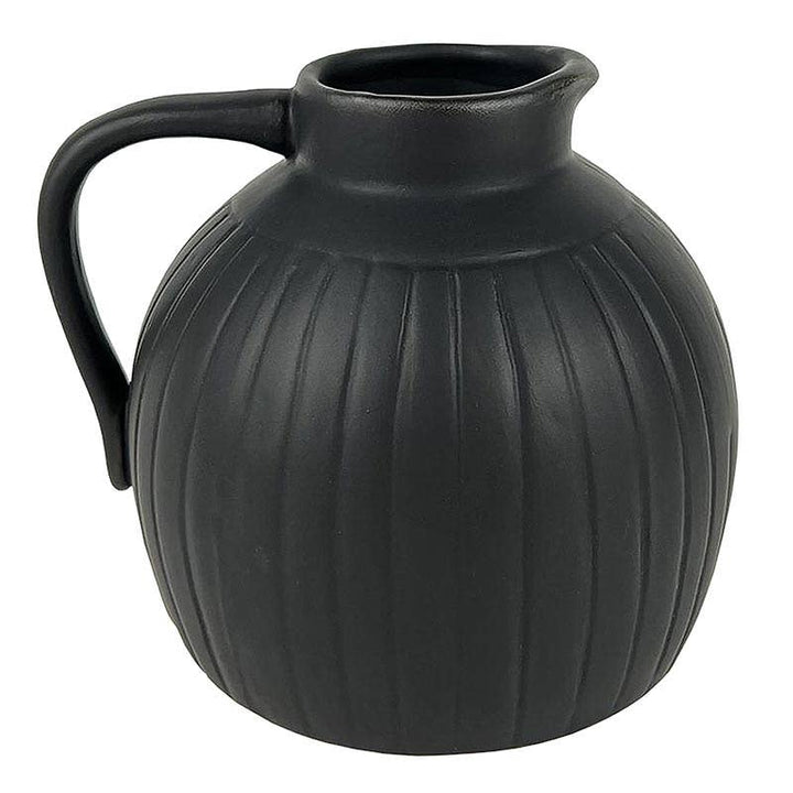 47th & Main - Black Ceramic Pitcher Vase