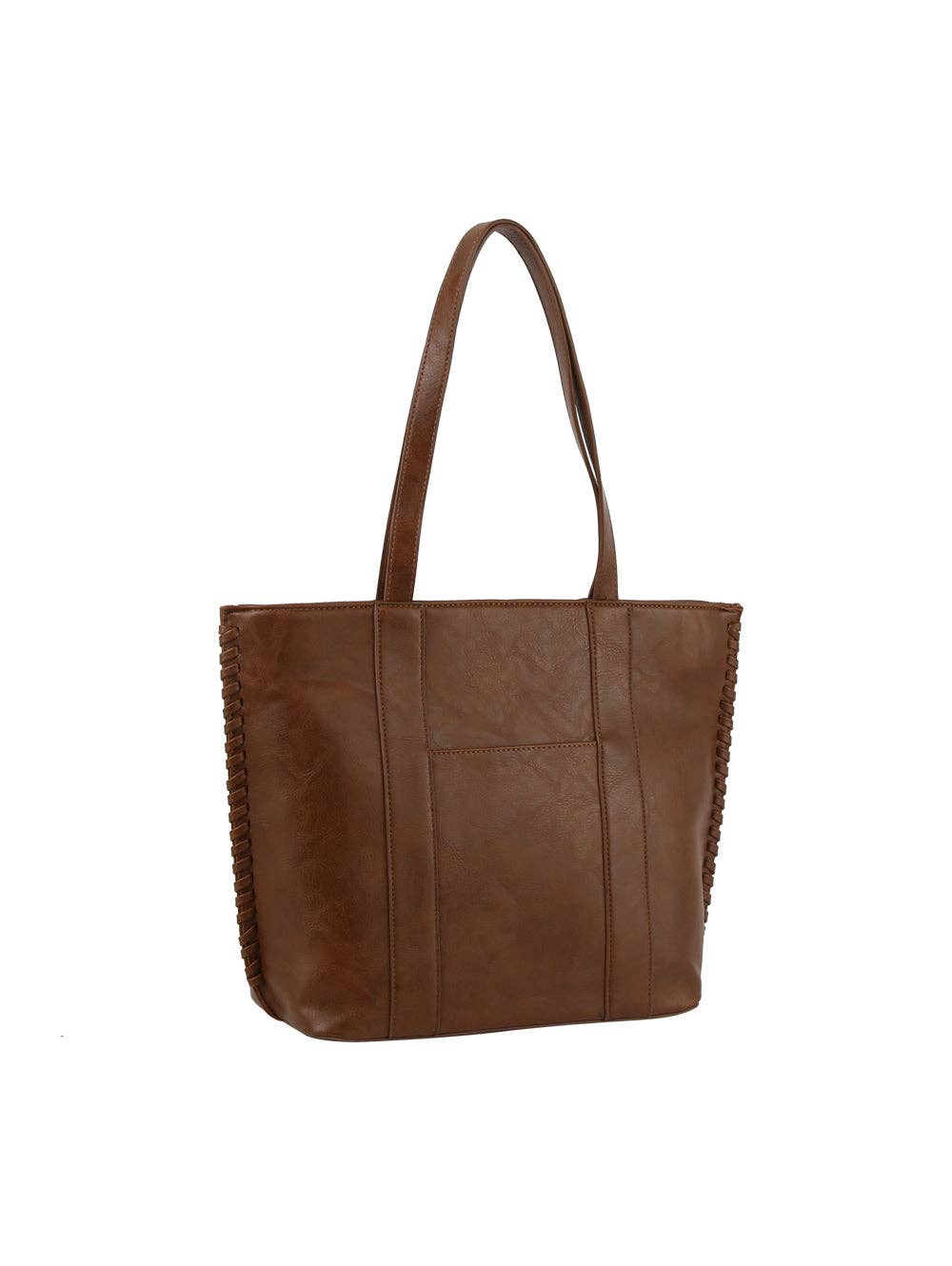 Side Braided Detail Tote brown