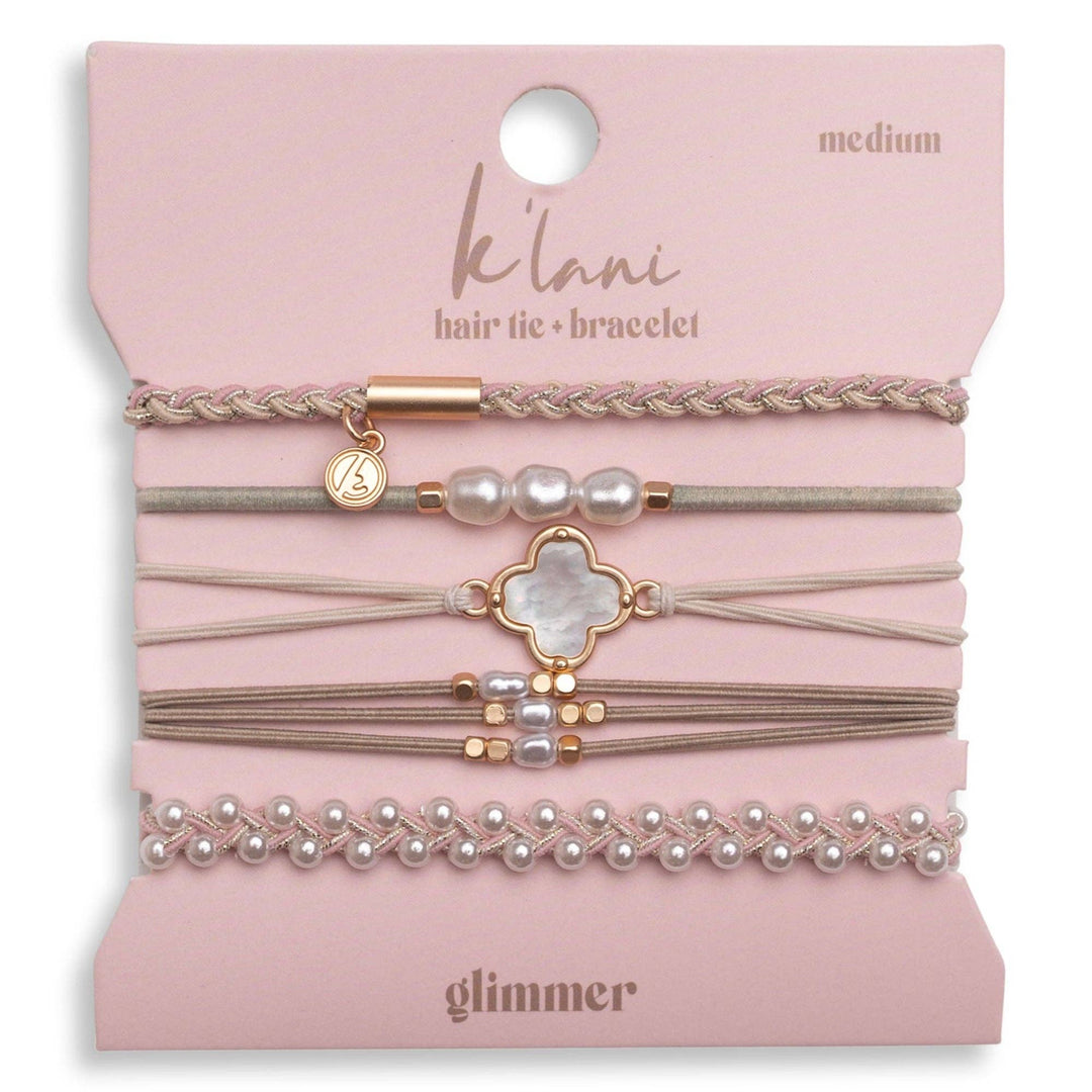 K'lani hair tie bracelets - "Glimmer" Hair Tie Bracelets