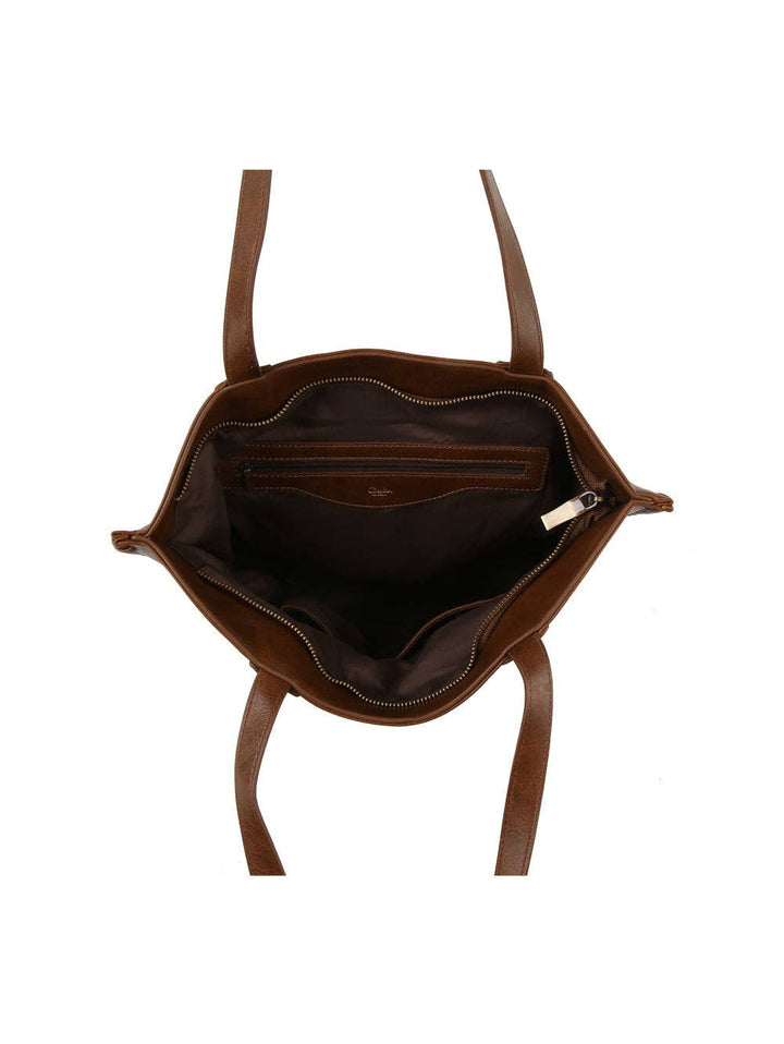 Side Braided Detail Tote inside