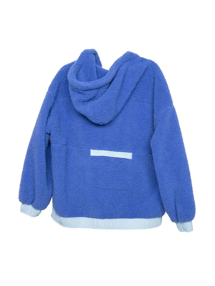 Katydid Blue Two-Toned Sherpa Fleece Pullover5