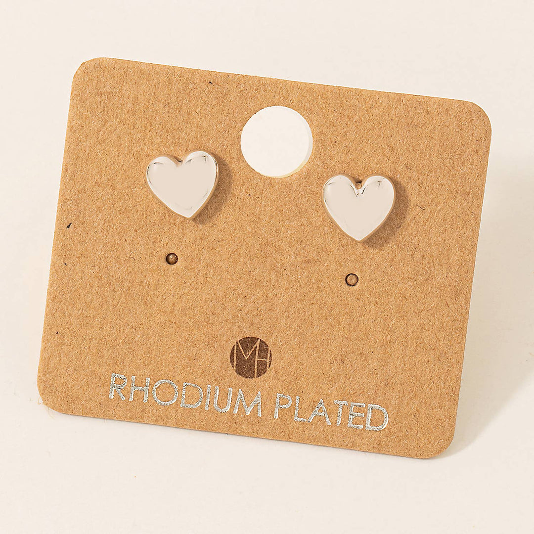 Mini Heart Stud Earrings gold3
