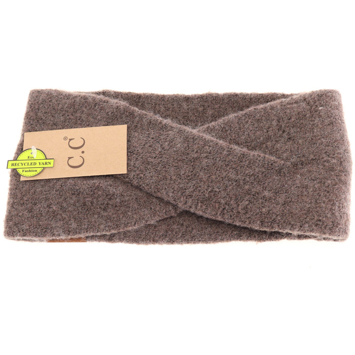 Soft Crossed C.C Eco-Friendly Headband Earth Brown