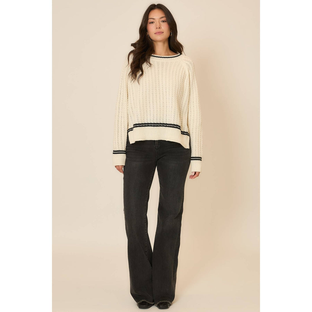 Soft Cable Knit Oversize Sweater Ivory 2