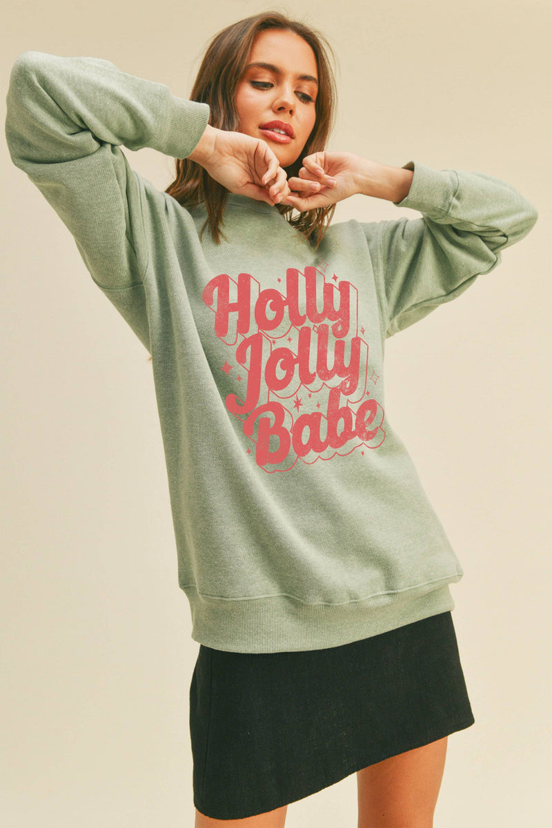 Holly Jolly Babe Graphic Sweatshirt