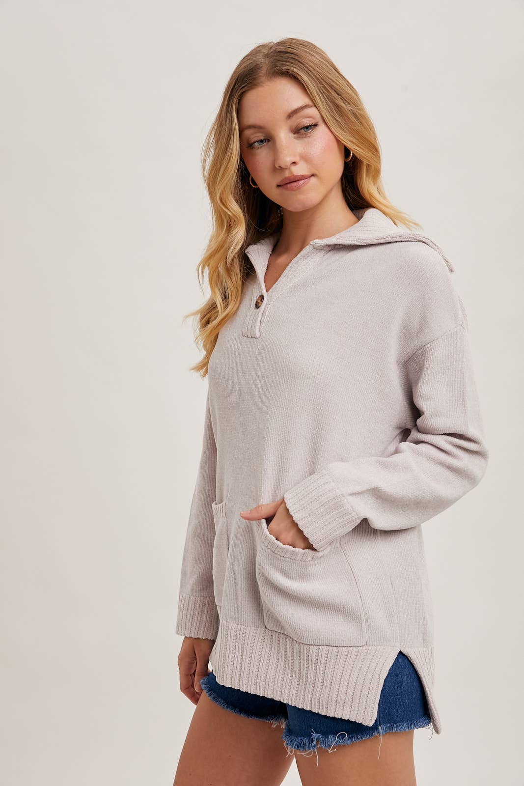 Bluivy -Ribbed Sweater Pullover dove 2