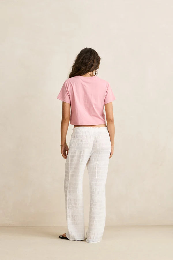 Rhythm Ocean Crop Crew Tee - Pink 2