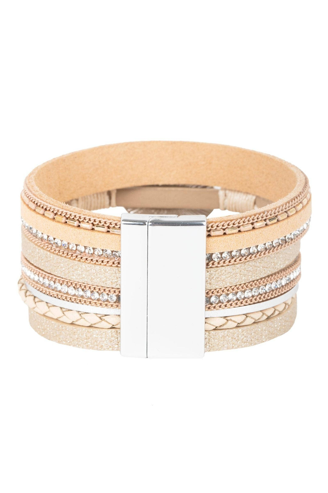 Saachi Reno Resin Stone Leather Bracelet