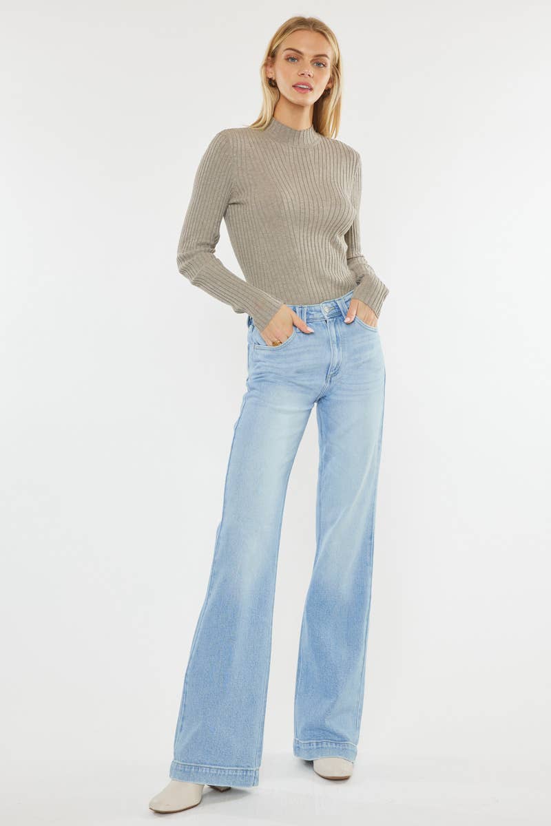 Kan Can Wide Leg Stretch Denim Jeans