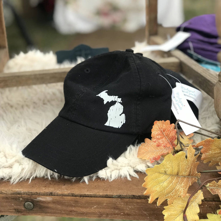 Simply Stated - Michigan Trucker Hat in Black