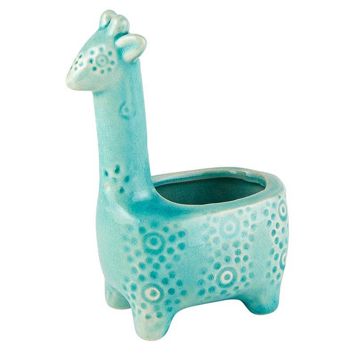 47th & Main - Lake Blue Giraffe Planter