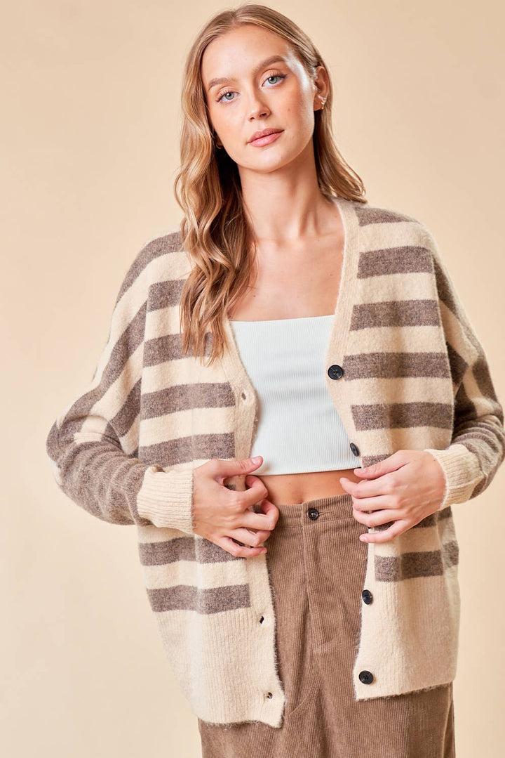 Striped Sweater Cardigan6