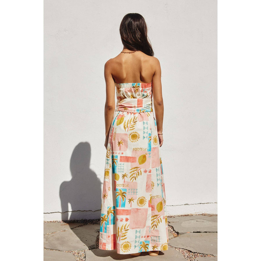 Dress Forum - Moroccan Spring Rattan Belt Strapless Maxi Dress Amalfi Coast 6