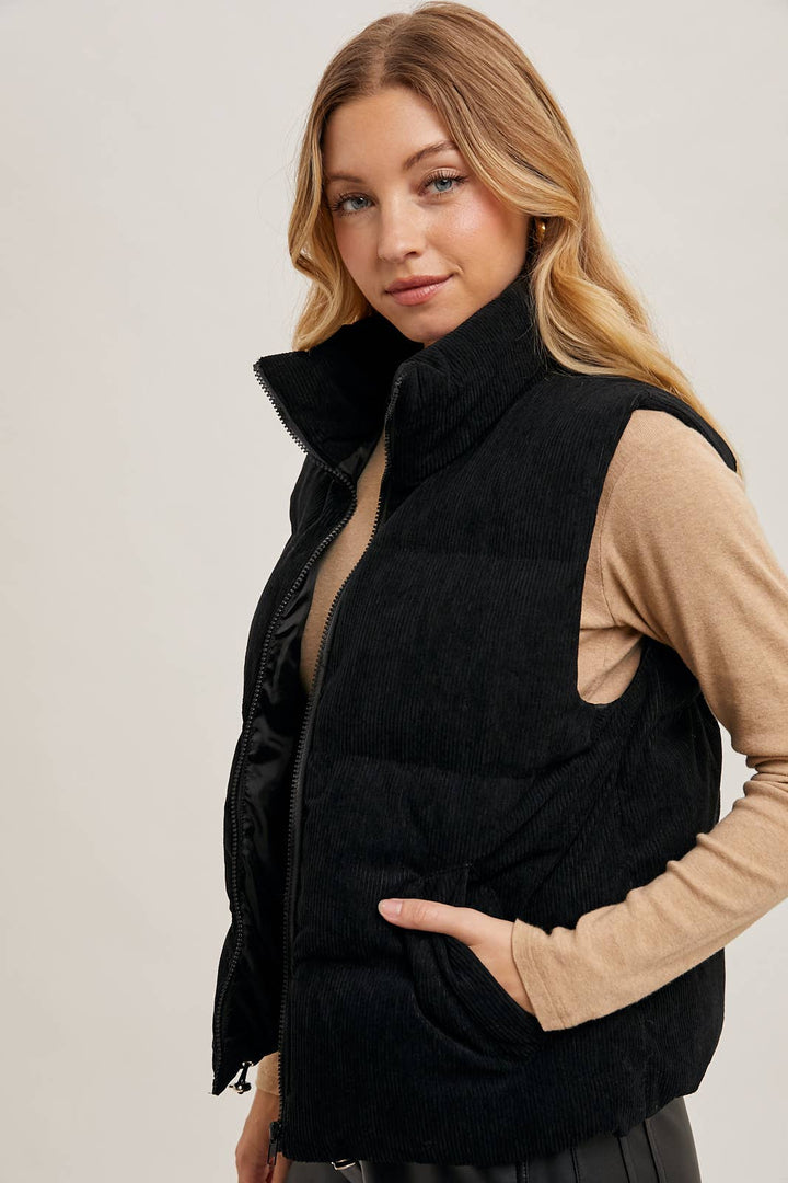 Bluivy Corduroy Quilted Puffer Vest
